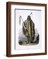 Pehriska-Ruhpa, a Minatarre, c.1844-Karl Bodmer-Framed Giclee Print