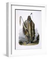 Pehriska-Ruhpa, a Minatarre, c.1844-Karl Bodmer-Framed Giclee Print