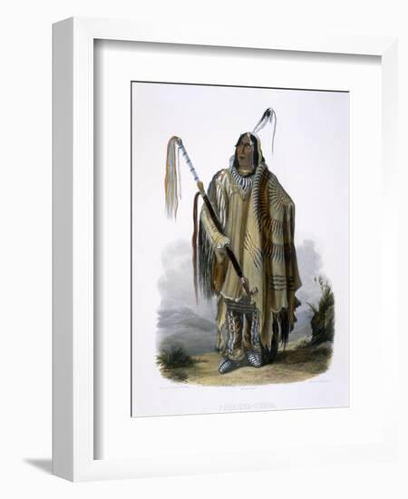 Pehriska-Ruhpa, a Minatarre, c.1844-Karl Bodmer-Framed Giclee Print