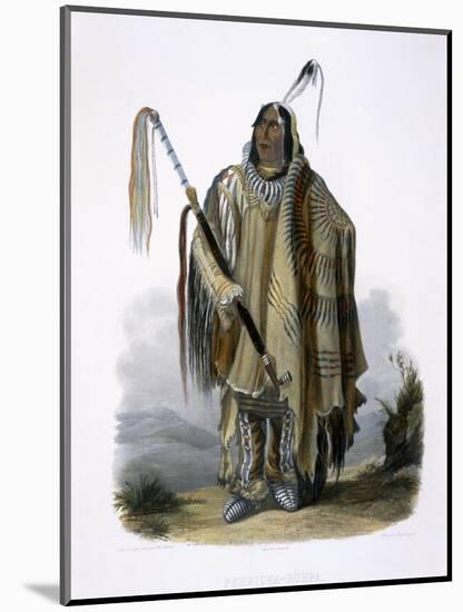 Pehriska-Ruhpa, a Minatarre, c.1844-Karl Bodmer-Mounted Giclee Print