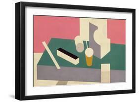 Peinture/Nature Morte, 1929-30 (Oil & Pencil on Canvas)-Patrick Henry Bruce-Framed Giclee Print