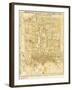 Peking, China - Panoramic Map-Lantern Press-Framed Art Print