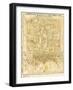 Peking, China - Panoramic Map-Lantern Press-Framed Art Print