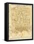 Peking, China - Panoramic Map-Lantern Press-Framed Stretched Canvas