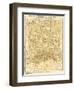 Peking, China - Panoramic Map-Lantern Press-Framed Art Print