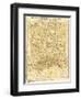 Peking, China - Panoramic Map-Lantern Press-Framed Art Print