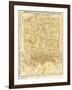 Peking, China - Panoramic Map-Lantern Press-Framed Art Print