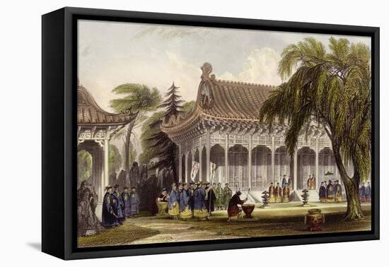 Peking Hall of Audience-Thomas Allom-Framed Stretched Canvas