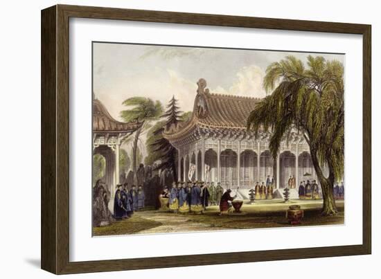 Peking Hall of Audience-Thomas Allom-Framed Art Print