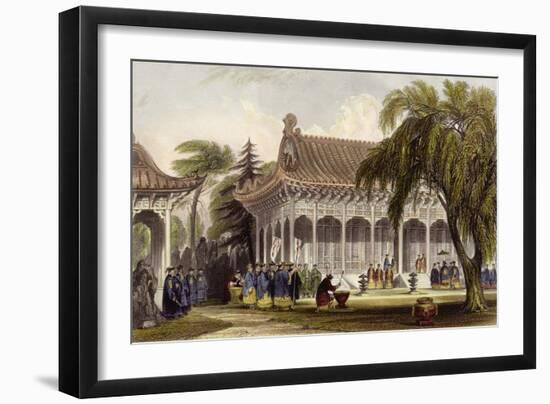 Peking Hall of Audience-Thomas Allom-Framed Art Print