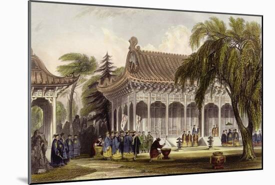 Peking Hall of Audience-Thomas Allom-Mounted Art Print