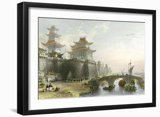 Peking West Gate-Thomas Allom-Framed Premium Giclee Print