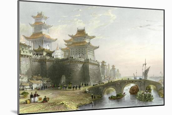 Peking West Gate-Thomas Allom-Mounted Premium Giclee Print