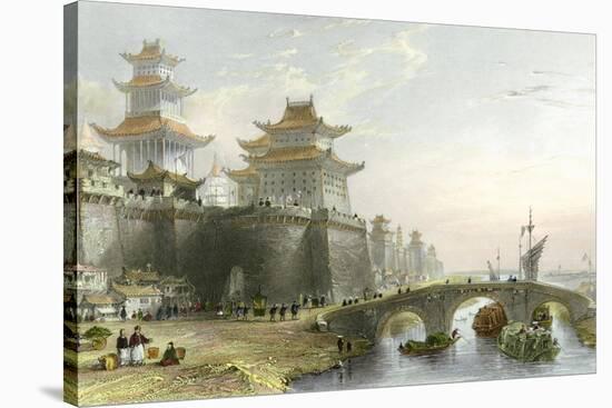 Peking West Gate-Thomas Allom-Stretched Canvas