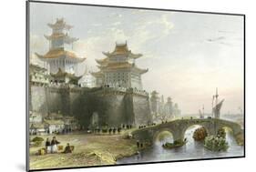 Peking West Gate-Thomas Allom-Mounted Art Print