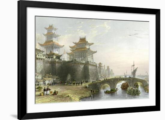 Peking West Gate-Thomas Allom-Framed Art Print