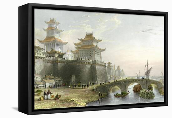 Peking West Gate-Thomas Allom-Framed Stretched Canvas