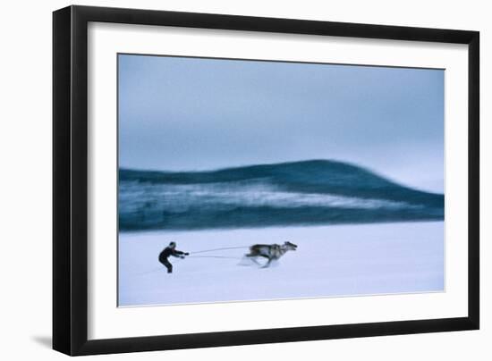Pekka Aikio, Sami, Finland, Racing Reindeer, 2008 (Photo)-Kenneth Garrett-Framed Giclee Print