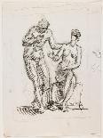 Study of a Standing Male Nude and Seated Female Nude-Pelagio Palagi-Giclee Print