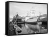 Pelagos Docked at Rowe Machine Works-Ray Krantz-Framed Stretched Canvas