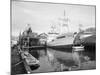 Pelagos Docked at Rowe Machine Works-Ray Krantz-Mounted Photographic Print