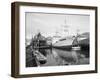 Pelagos Docked at Rowe Machine Works-Ray Krantz-Framed Photographic Print