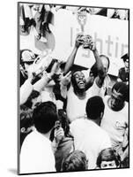 Pele in Triumph in Mexico City, June 21, 1970-null-Mounted Photo