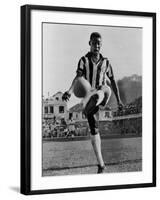 Pele, the Brazilian Soccer Champion in 1965-null-Framed Photo