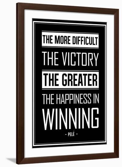 Pele Winning Quote Soccer Sports-null-Framed Art Print