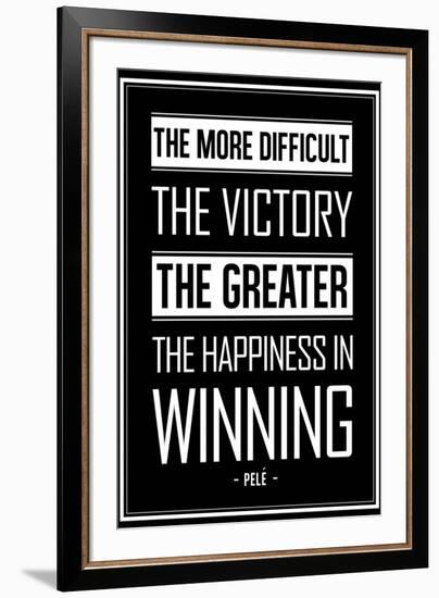 Pele Winning Quote Soccer Sports-null-Framed Art Print