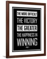 Pele Winning Quote-null-Framed Art Print