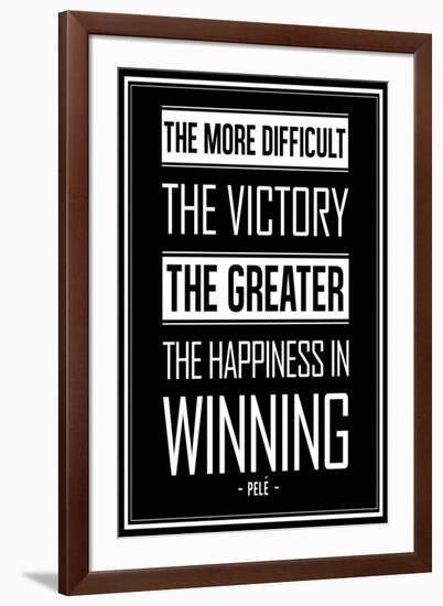 Pele Winning Quote-null-Framed Art Print