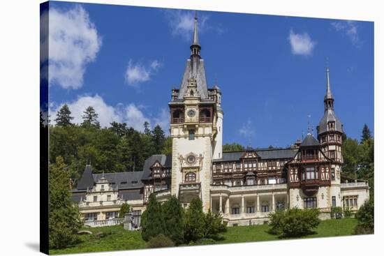 Peles Castle, Sinaia, Wallachia, Romania, Europe-Rolf Richardson-Stretched Canvas