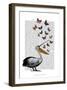Pelican & Butterflies-Fab Funky-Framed Art Print