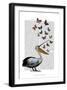 Pelican & Butterflies-Fab Funky-Framed Art Print