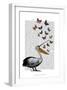 Pelican & Butterflies-Fab Funky-Framed Art Print