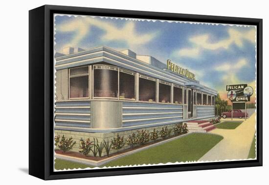 Pelican Diner, Retro-null-Framed Stretched Canvas