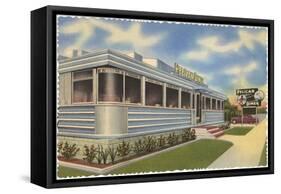 Pelican Diner, Retro-null-Framed Stretched Canvas