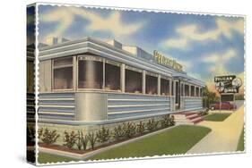 Pelican Diner, Retro-null-Stretched Canvas