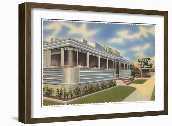 Pelican Diner, Retro-null-Framed Art Print