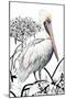 Pelican on Branch II-Patricia Pinto-Mounted Art Print