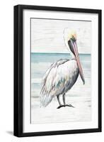 Pelican On The Shore II-Patricia Pinto-Framed Art Print