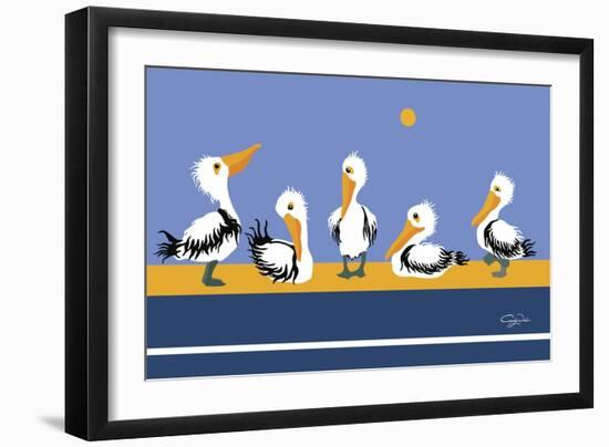 Pelican Parade-Cindy Wider-Framed Giclee Print