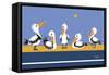 Pelican Parade-Cindy Wider-Framed Stretched Canvas