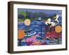 Pelicans By Harbour Light-Cindy Wider-Framed Giclee Print