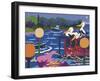 Pelicans By Harbour Light-Cindy Wider-Framed Giclee Print