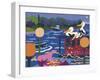 Pelicans By Harbour Light-Cindy Wider-Framed Giclee Print