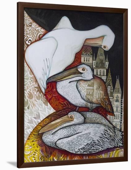 Pelicans-Oxana Zaika-Framed Giclee Print