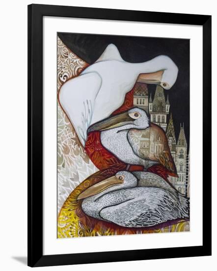 Pelicans-Oxana Zaika-Framed Giclee Print
