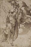 Visitation, Meeting of Mary and Elizabeth in the Presence of Saints Joseph and Jerome-Pellegrino Tibaldi-Art Print